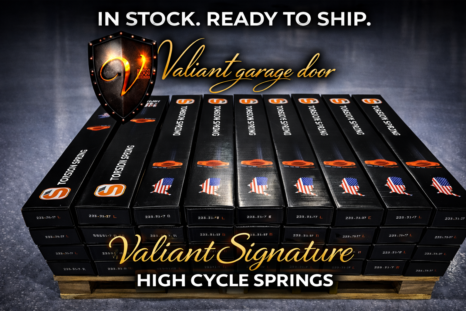 Valiant Signature high-cycle torsion springs in stock